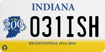 IN license plate 031ISH