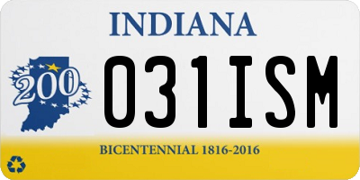 IN license plate 031ISM