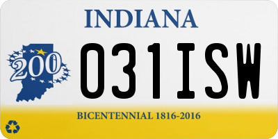 IN license plate 031ISW