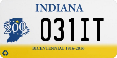 IN license plate 031IT