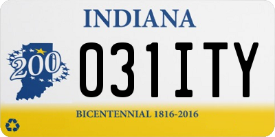 IN license plate 031ITY