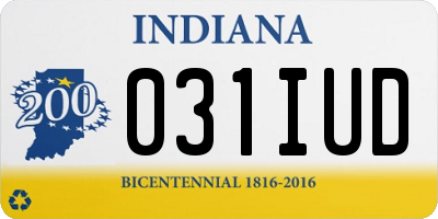IN license plate 031IUD
