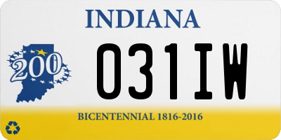 IN license plate 031IW