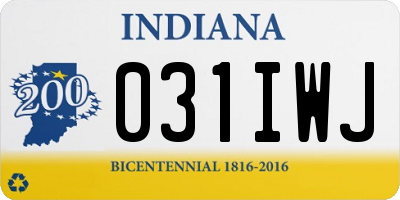 IN license plate 031IWJ