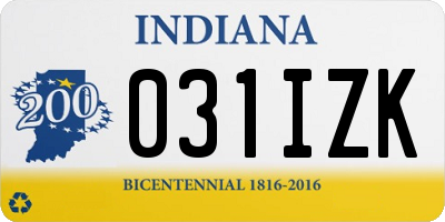 IN license plate 031IZK