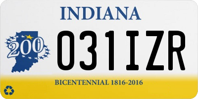 IN license plate 031IZR