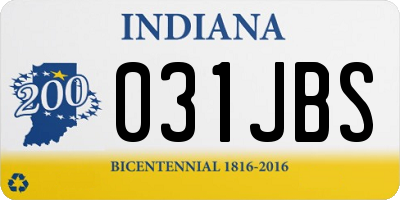 IN license plate 031JBS