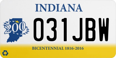 IN license plate 031JBW