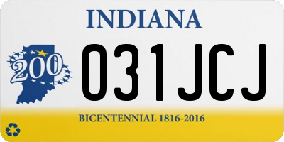 IN license plate 031JCJ