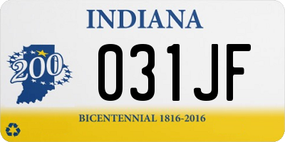 IN license plate 031JF