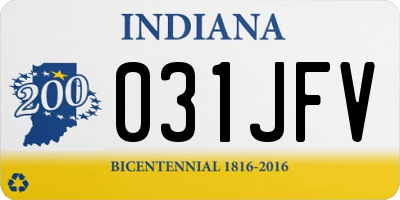 IN license plate 031JFV