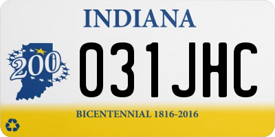IN license plate 031JHC