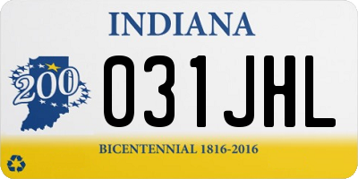IN license plate 031JHL