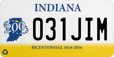IN license plate 031JIM