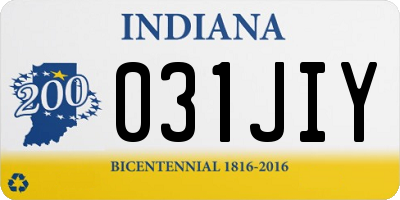 IN license plate 031JIY
