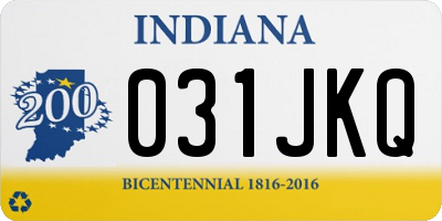 IN license plate 031JKQ