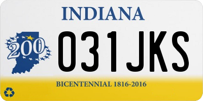 IN license plate 031JKS