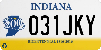 IN license plate 031JKY
