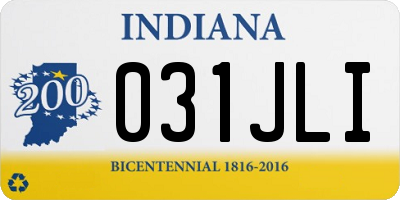 IN license plate 031JLI