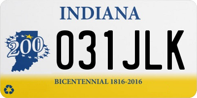 IN license plate 031JLK