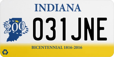IN license plate 031JNE