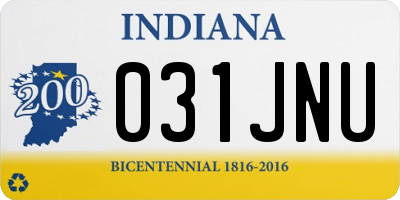 IN license plate 031JNU