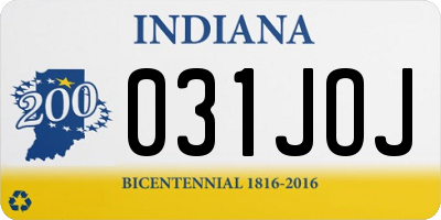 IN license plate 031JOJ