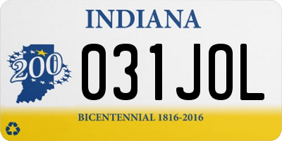 IN license plate 031JOL