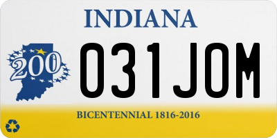 IN license plate 031JOM
