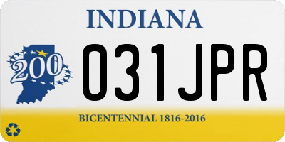 IN license plate 031JPR