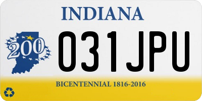 IN license plate 031JPU