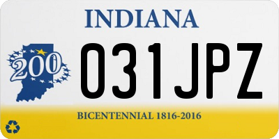 IN license plate 031JPZ