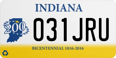 IN license plate 031JRU