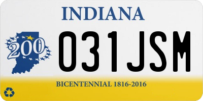 IN license plate 031JSM