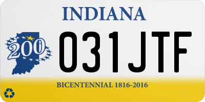 IN license plate 031JTF