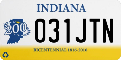 IN license plate 031JTN