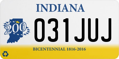 IN license plate 031JUJ