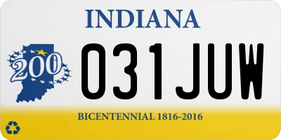 IN license plate 031JUW