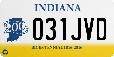 IN license plate 031JVD