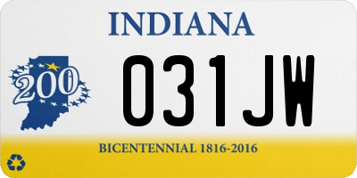 IN license plate 031JW