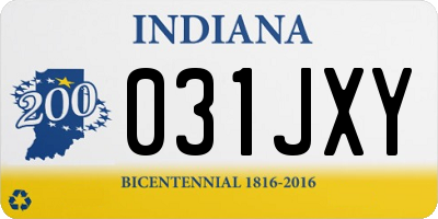 IN license plate 031JXY