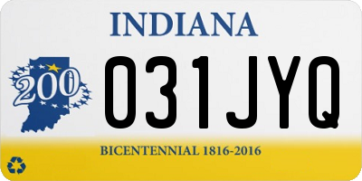 IN license plate 031JYQ