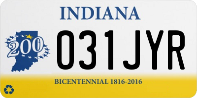 IN license plate 031JYR