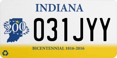 IN license plate 031JYY