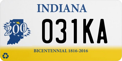 IN license plate 031KA