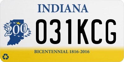 IN license plate 031KCG