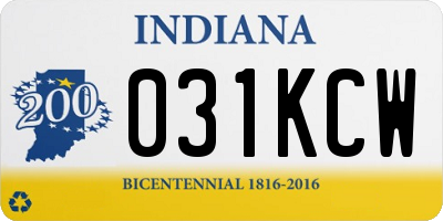 IN license plate 031KCW