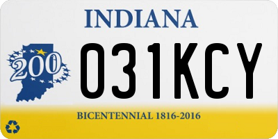 IN license plate 031KCY