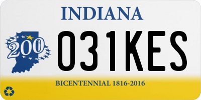 IN license plate 031KES