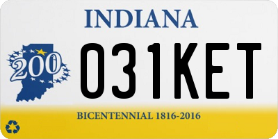 IN license plate 031KET